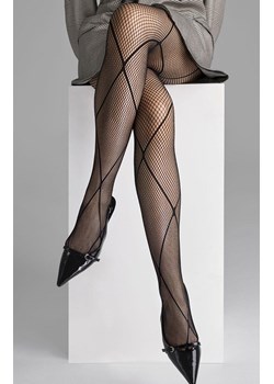 Rajstopy kabaretki w romby Charly G004, Kolor czarny, Rozmiar S/M, Marilyn ze sklepu Primodo w kategorii Rajstopy - zdjęcie 189133815