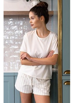 Sensis krótka piżama damska dwuczęściowa Jemma, Kolor ecru-beżowy, Rozmiar S, SENSIS ze sklepu Primodo w kategorii Piżamy damskie - zdjęcie 189133887