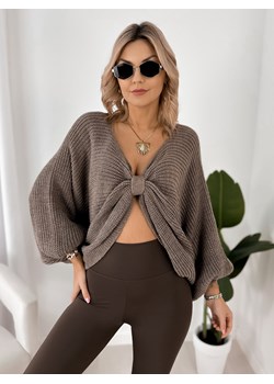 sweter aspen brązowy one size ze sklepu UBRA w kategorii Swetry damskie - zdjęcie 189134028
