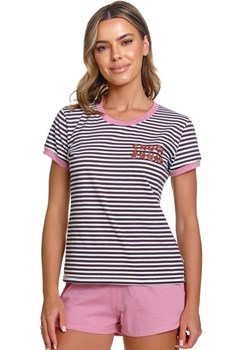 Doctor Nap piżama damska w paseczki PM.7403.CHOCO_ROSE, Kolor brązowo-różowy, Rozmiar M, Doctor Nap ze sklepu Intymna w kategorii Piżamy damskie - zdjęcie 189134187