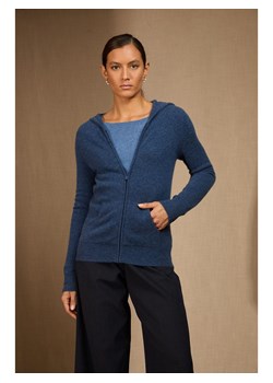 Perfect Cashmere Kaszmirowy kardigan "Emma" w kolorze granatowym ze sklepu Limango Polska w kategorii Swetry damskie - zdjęcie 189135447