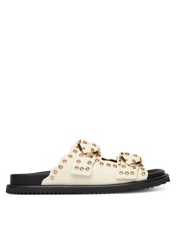 Blauer Klapki S6BLOOM02/LEA Écru ze sklepu MODIVO w kategorii Klapki damskie - zdjęcie 189135677