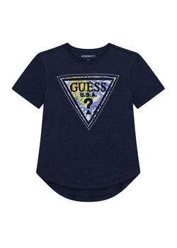 Guess T-Shirt J6GI13 K6YW4 Granatowy Relaxed Fit ze sklepu MODIVO w kategorii Bluzki dziewczęce - zdjęcie 189135688