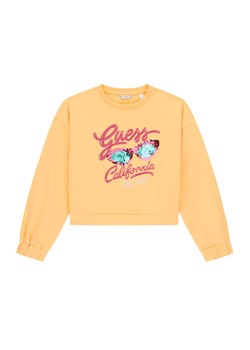 Guess Bluza J6GQ00 KA6R4 Żółty Relaxed Fit ze sklepu MODIVO w kategorii Bluzy dziewczęce - zdjęcie 189135705