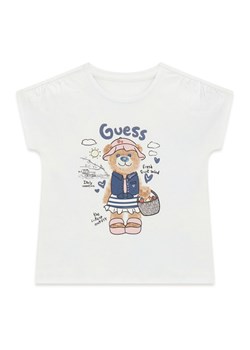 Guess T-Shirt K6GI18 K6YW4 Biały Regular Fit ze sklepu MODIVO w kategorii Bluzki dziewczęce - zdjęcie 189135739