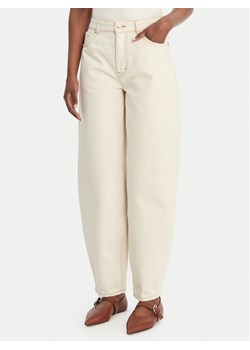 HUGO Jeansy Gimine_5 50561201 Écru Barrel Fit ze sklepu MODIVO w kategorii Jeansy damskie - zdjęcie 189135755
