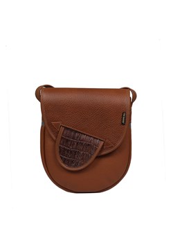 brązowa torebka damska skórzana na ramię  City Light ze sklepu Słoń Torbalski w kategorii Listonoszki - zdjęcie 189136509