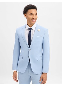JOOP! Męska marynarka garniturowa z zawartością wełny - WeddingHerby Mężczyźni Slim Fit Stretch jasnoniebieski jednolity ze sklepu vangraaf w kategorii Marynarki męskie - zdjęcie 189136937