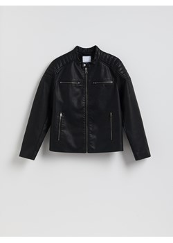 Reserved - Kurtka biker z imitacji skóry - czarny ze sklepu Reserved w kategorii Kurtki męskie - zdjęcie 189137076