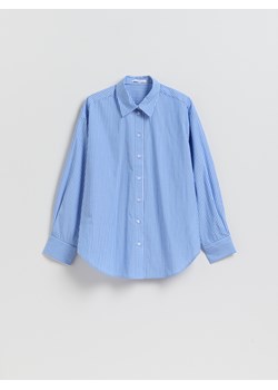 Reserved - Bawełniana koszula w paski - jasnoniebieski ze sklepu Reserved w kategorii Bluzki damskie - zdjęcie 189137116
