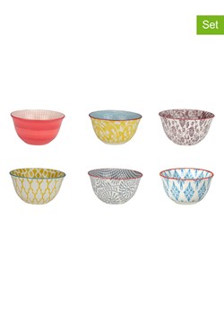 Ard'time Miski (6 szt.) "Sabae" ze wzorem - wys. 6 x Ø 12 cm ze sklepu Limango Polska w kategorii Naczynia - zdjęcie 189140165