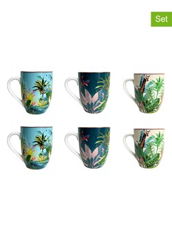 Ard'time Kubki jumbo (6 szt.) "Borneo" ze wzorem - wys. 12 x Ø 8 cm ze sklepu Limango Polska w kategorii Naczynia - zdjęcie 189140249