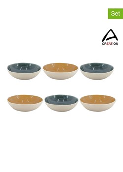 Ard'time Talerze głębokie (6 szt.) w kolorze beżowo-pomarańczowo-zielonym - Ø 18,5cm ze sklepu Limango Polska w kategorii Naczynia - zdjęcie 189140267