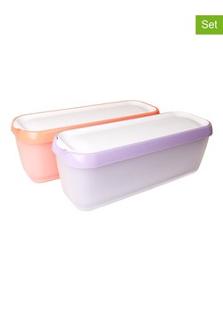 Ard'time Pojemniki (2 szt.) w kolorze jasnoróżowo-fioletowym na lody - 1,5 l ze sklepu Limango Polska w kategorii Akcesoria kuchenne - zdjęcie 189140368