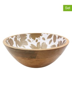 Ard'time 3-częściowy zestaw "Hanae" w kolorze biało-beżowo-jasnobrązowym ze sklepu Limango Polska w kategorii Misy i tace dekoracyjne - zdjęcie 189140447