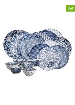 Ard'time 18-częściowy zestaw "Majorelle" w kolorze biało-niebieskim ze sklepu Limango Polska w kategorii Naczynia - zdjęcie 189140529