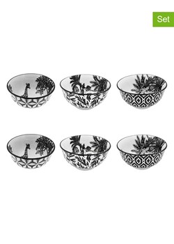 Ard'time Miski (6 szt.) "Savana" w kolorze biało-czarnym - Ø 15 cm ze sklepu Limango Polska w kategorii Naczynia - zdjęcie 189140738