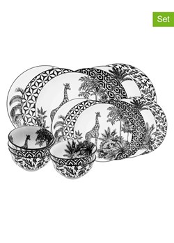 Ard'time 18-częściowy zestaw "Savana" w kolorze czarno-białym ze sklepu Limango Polska w kategorii Naczynia - zdjęcie 189140748