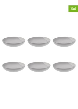 Ard'time Talerze głębokie (6 szt.) "Terre De Sienne" w kolorze szaro-białym - Ø 22 cm ze sklepu Limango Polska w kategorii Naczynia - zdjęcie 189140836