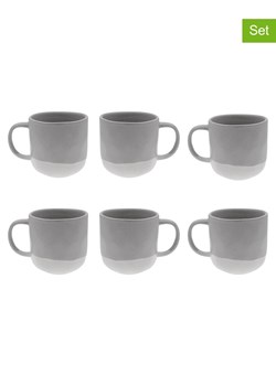 Ard'time Kubki (6 szt.) "Terre de Sienne" w kolorze szaro-białym - 310 ml ze sklepu Limango Polska w kategorii Dzbanki i zaparzacze - zdjęcie 189140855