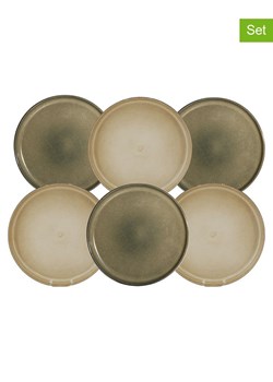 Ard'time Talerze obiadowe (6 szt.) "Terralha" w kolorze beżowo-zielonym - Ø 26,7 cm ze sklepu Limango Polska w kategorii Naczynia - zdjęcie 189140909
