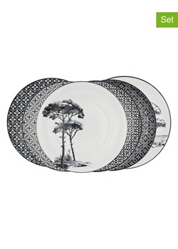 Ard'time Talerze obiadowe (6 szt.) "Villa Les Pins" w kolorze czarno-białym - Ø 27 cm ze sklepu Limango Polska w kategorii Naczynia - zdjęcie 189140968
