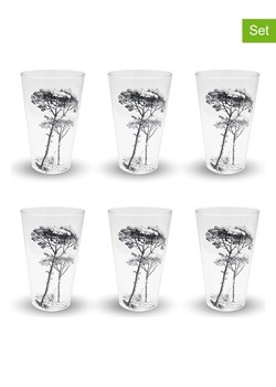 Ard'time Szklanki (6 szt.) "Villa Les Pins" w kolorze czarnym - 350 ml ze sklepu Limango Polska w kategorii Naczynia - zdjęcie 189140999