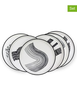 Ard'time Talerzyki deserowe (6 szt.) "Yucatan" w kolorze czarno-białym - Ø 20 cm ze sklepu Limango Polska w kategorii Naczynia - zdjęcie 189141018