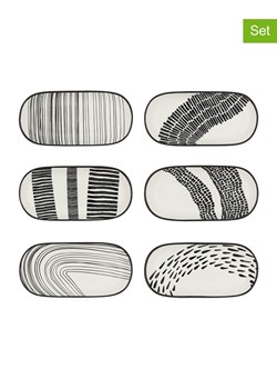 Ard'time Miski (6 szt.) "Yucatan" w kolorze czarno-białym do serwowania - 17 x 2 x 8 cm ze sklepu Limango Polska w kategorii Naczynia - zdjęcie 189141026