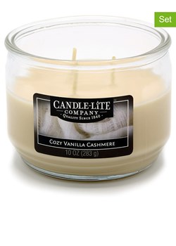 CANDLE-LITE Świece zapachowe (2 szt.) "Cozy Vanilla Cashmere" - 2 x 283 g ze sklepu Limango Polska w kategorii Świece i dyfuzory - zdjęcie 189142149