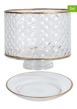 Woodbridge 2-częściowy zestaw w kolorze złotym - Ø 15 cm ze sklepu Limango Polska w kategorii Świeczniki - zdjęcie 189142158