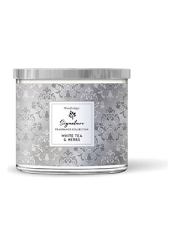Woodbridge Świeca zapachowa "White Tea &amp; Herbs" - 410 g ze sklepu Limango Polska w kategorii Świece i dyfuzory - zdjęcie 189142406