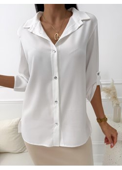 Kremowa Klasyczna Koszula Damska ze sklepu ModnaKiecka.pl w kategorii Koszule damskie - zdjęcie 189143017