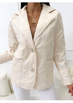 Beżowa Lekka Kurtka z Kołnierzem ze sklepu ModnaKiecka.pl w kategorii Kurtki damskie - zdjęcie 189143049