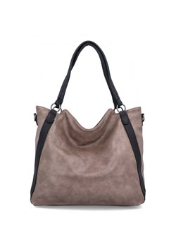 Torebka Damska Shopper Bag XL firmy Hernan HB0337 Ziemista ze sklepu PaniTorbalska w kategorii Torby Shopper bag - zdjęcie 189143296