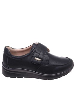 Czarne półbuty na rzepy /F1-3 18777 w3/ ze sklepu Pantofelek24.pl w kategorii Półbuty damskie - zdjęcie 189146237