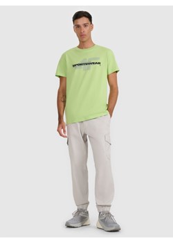 Męskie spodnie casual cargo 4F 4FWAW25TTROM1210 - szare ze sklepu Sportstylestory.com w kategorii Spodnie męskie - zdjęcie 189146435