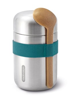 Black+Blum Kubek termiczny "Food Flask" w kolorze srebrno-niebieskim na lunch - 400 ml ze sklepu Limango Polska w kategorii Kubki termiczne - zdjęcie 189152645