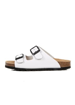 BABUNKERS Family Skórzane klapki w kolorze białym ze sklepu Limango Polska w kategorii Kapcie dziecięce - zdjęcie 189152939