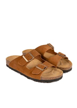 BABUNKERS Family Skórzane klapki w kolorze jasnobrązowym ze sklepu Limango Polska w kategorii Klapki damskie - zdjęcie 189153257