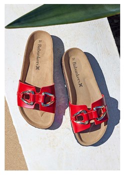 BABUNKERS Family Skórzane klapki w kolorze czerwonym ze sklepu Limango Polska w kategorii Klapki damskie - zdjęcie 189153867