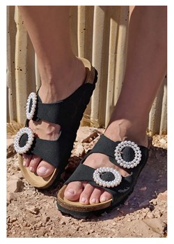 BABUNKERS Family Skórzane klapki w kolorze czarnym ze sklepu Limango Polska w kategorii Klapki damskie - zdjęcie 189153939