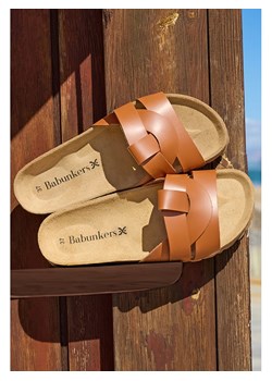 BABUNKERS Family Skórzane klapki w kolorze brązowym ze sklepu Limango Polska w kategorii Klapki damskie - zdjęcie 189153945