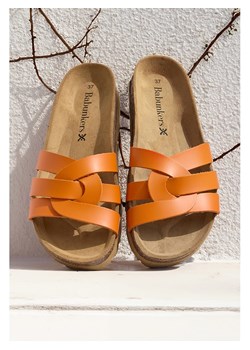 BABUNKERS Family Skórzane klapki w kolorze pomarańczowym ze sklepu Limango Polska w kategorii Klapki damskie - zdjęcie 189154047