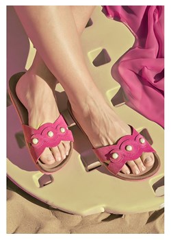 BABUNKERS Family Skórzane klapki w kolorze różowym ze sklepu Limango Polska w kategorii Klapki damskie - zdjęcie 189154095