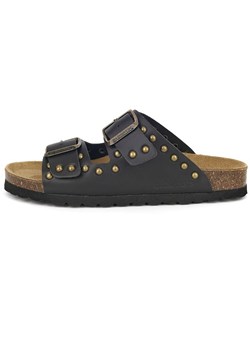 BABUNKERS Family Skórzane klapki w kolorze czarnym ze sklepu Limango Polska w kategorii Klapki damskie - zdjęcie 189154368