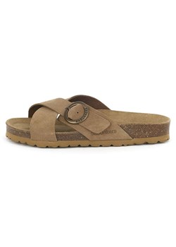 BABUNKERS Family Skórzane klapki w kolorze jasnobrązowym ze sklepu Limango Polska w kategorii Klapki damskie - zdjęcie 189154468