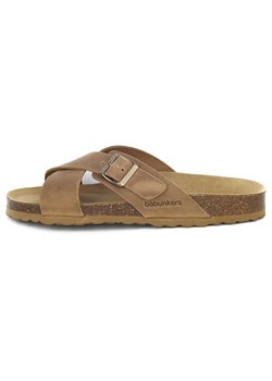 BABUNKERS Family Skórzane klapki w kolorze jasnobrązowym ze sklepu Limango Polska w kategorii Klapki męskie - zdjęcie 189154767