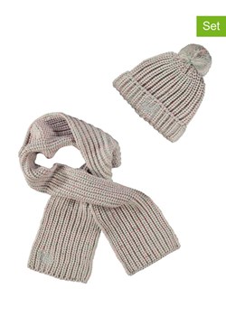 Tygo &amp; Vito 2-częściowy zestaw zimowy "Tygo&amp;Vito" w kolorze błękitno-jasnoróżowym ze sklepu Limango Polska w kategorii Czapki dziecięce - zdjęcie 189155007