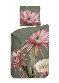 Heckett Lane Komplet pościeli satynowej "Mesa" w kolorze oliwkowo-jasnoróżowym ze sklepu Limango Polska w kategorii Pościele - zdjęcie 189156387